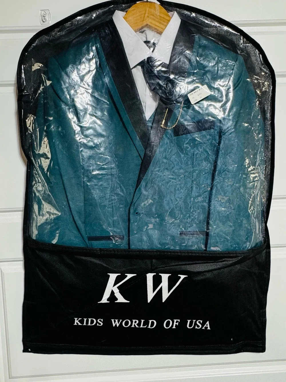 NWT Kids World of USA Boys Hunter Green Four Piece Formal Suit Size 10